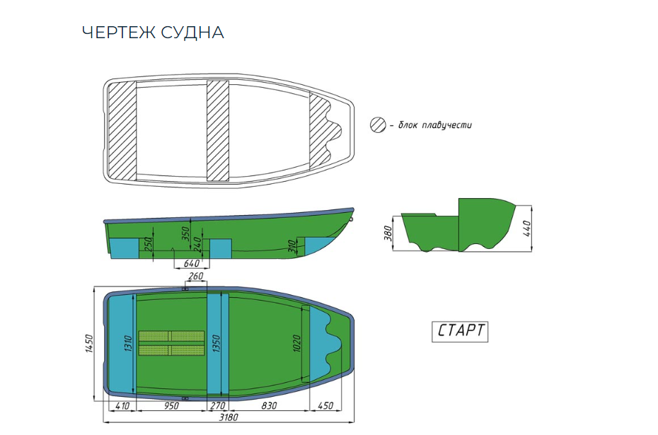 Стеклопластиковая лодка Старт (тримаран) в Нефтекамске