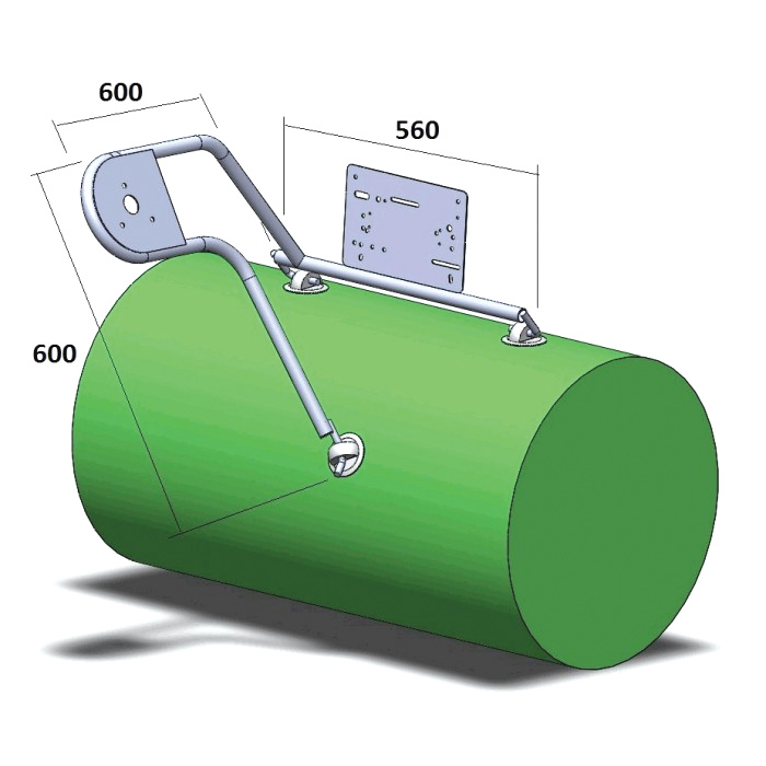 Стойка рулевая с креплением на баллон надувной лодки 25мм в Нефтекамске