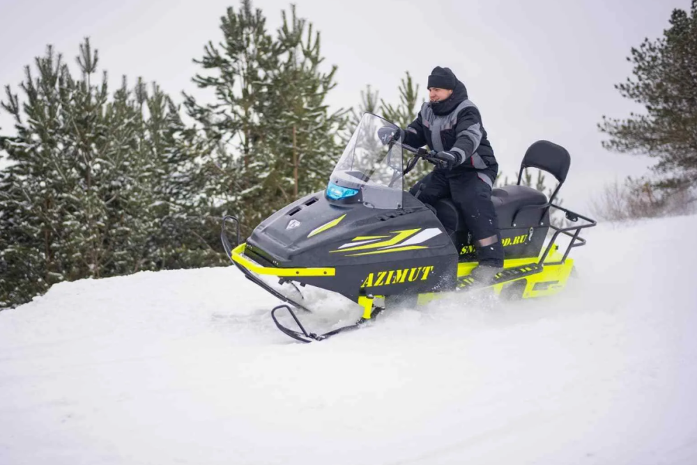 Миниснегоход Бурлак Азимут 24 л.с. , эл.запуск, реверс, тормоз гидравл, капот черный в Нефтекамске