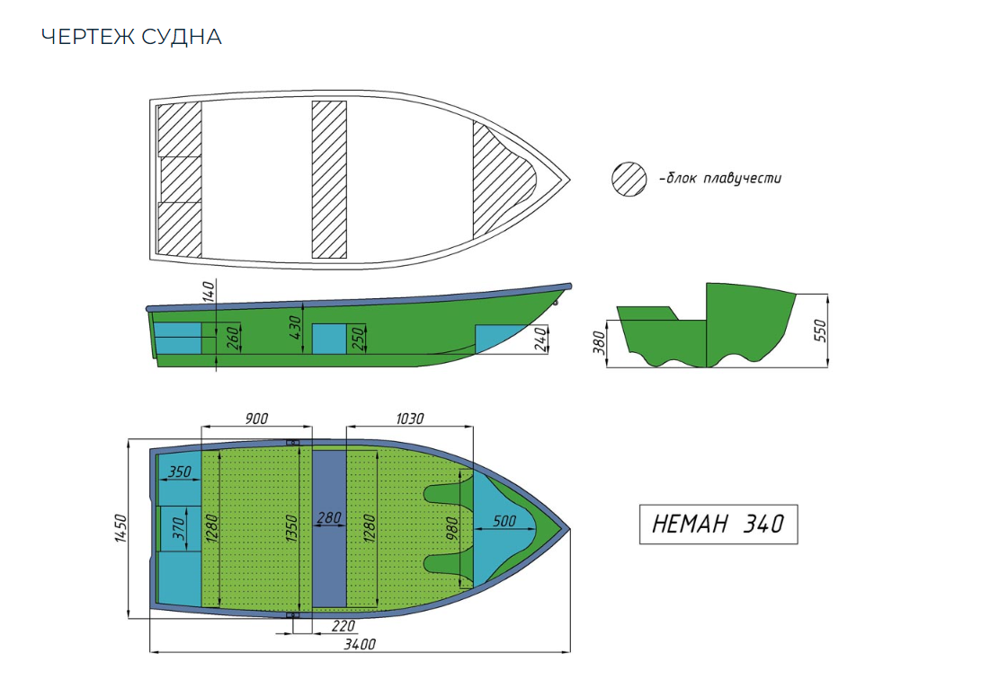 Стеклопластиковая лодка Neman-340 (тримаран) в Нефтекамске