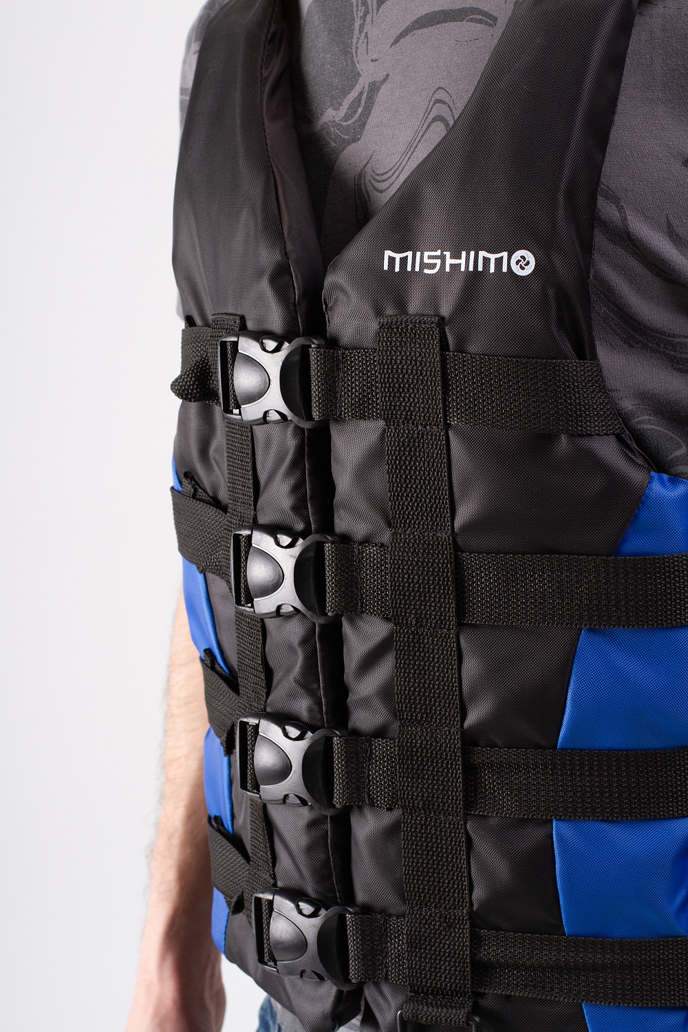 Жилет спасательный MISHIMO PRO Премиум качества Черно-синий в Нефтекамске