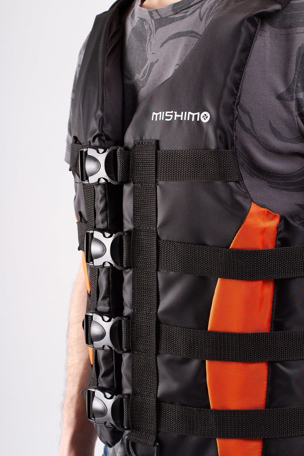 Жилет спасательный MISHIMO PRO Премиум качества Черно-оранжевый в Нефтекамске
